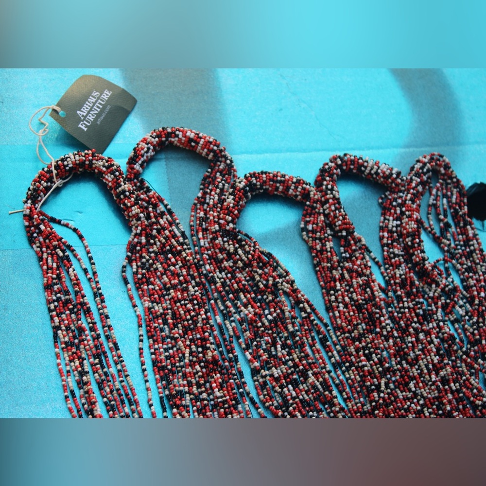 Arhaus VAS Home Decor Beads Set of 5 Multicolor Red White Black 679890MULTIVAS - Picture 3 of 9